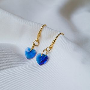 Blue Heart Crystal Drops
