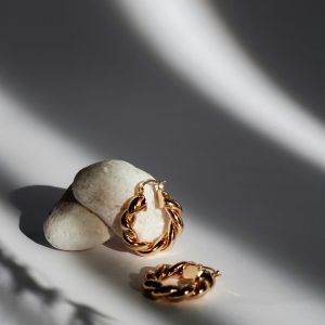 Twisted Gold Hoops
